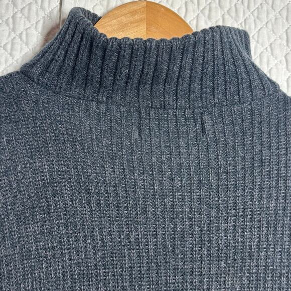 Eddie Bauer Men M Blue Pullover Quarter Zip Classic Vintage Preppy - Picture 5 of 7